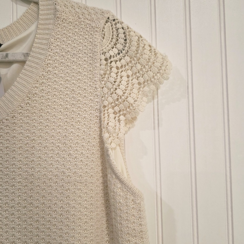 Lane Bryant Birch Cream Crochet Knit Midi Plus Dress Size 18/20 - Picture 7 of 8